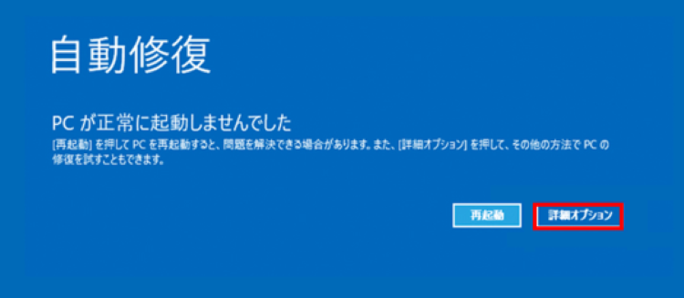 [詳細オプション]を選択する方法