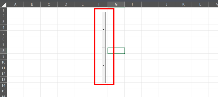 スクロールバーが変な位置にある