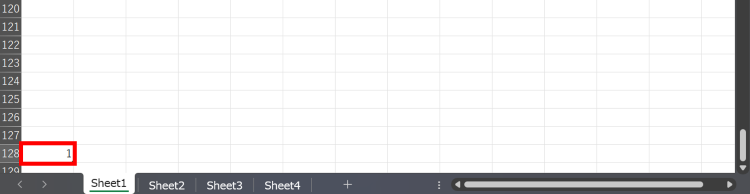 [Ctrl＋End]キーを押下し意図せず入力されているデータを削除する