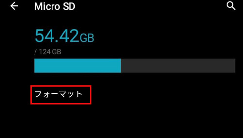 Micro SDカードをフォーマット