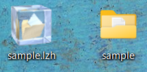 WindowsOSでLZHを解凍