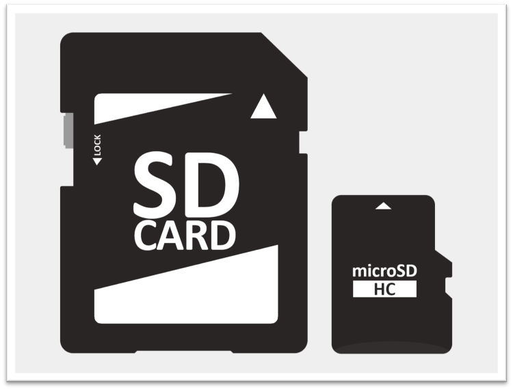 SDカードとmicroSDカードのサイズ比較