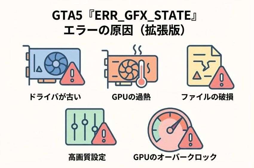 GTA 5 EnhancedでERR_GFX_STATEが起きる主な原因
