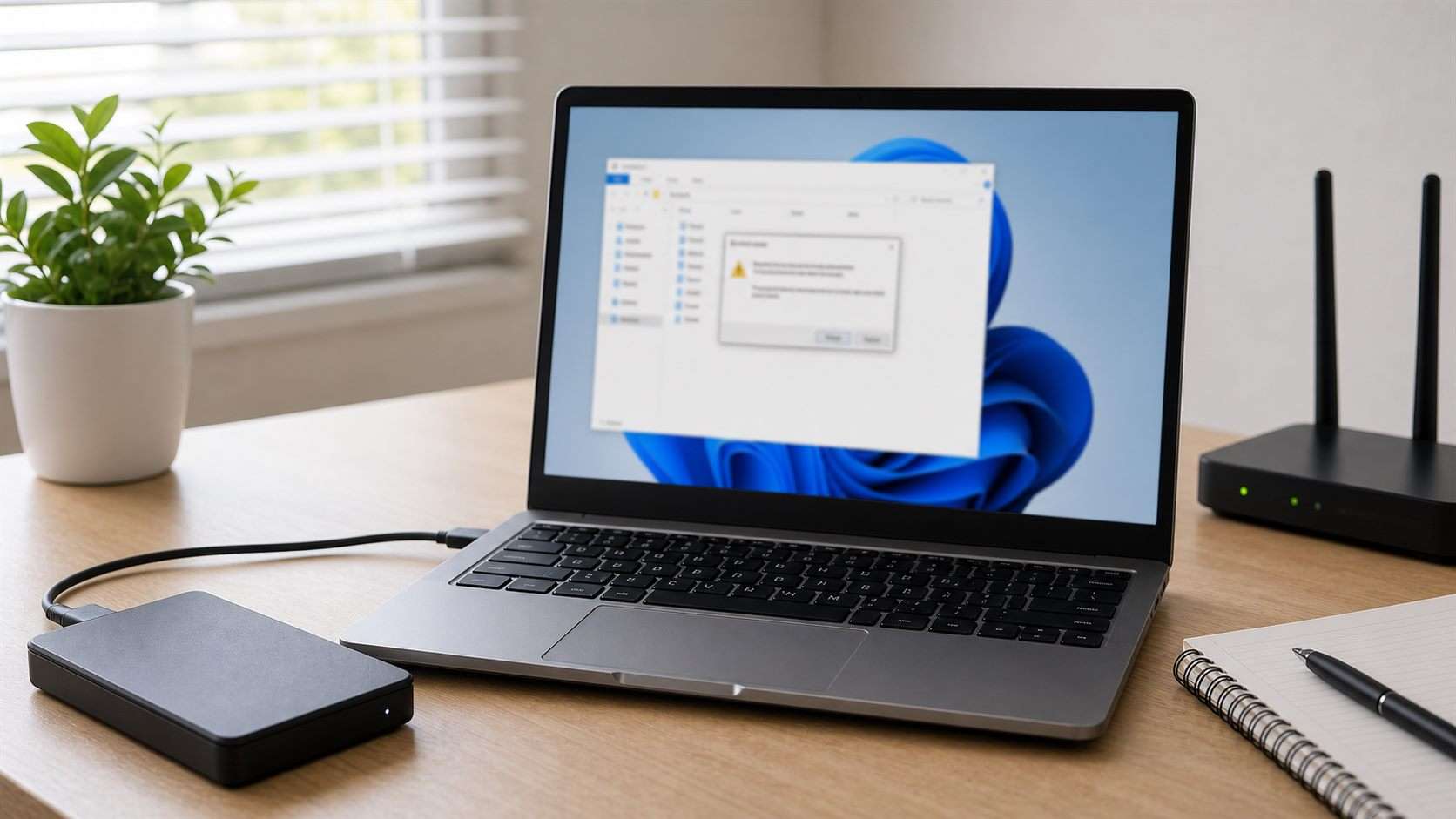 Windowsでフォルダにアクセスできない時のエラー確認イメージ