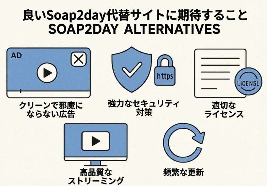 Soap2Day代替サービスを選ぶポイント