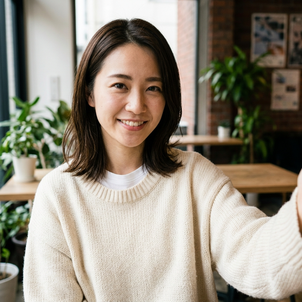 AI顔合成アプリで加工前の写真