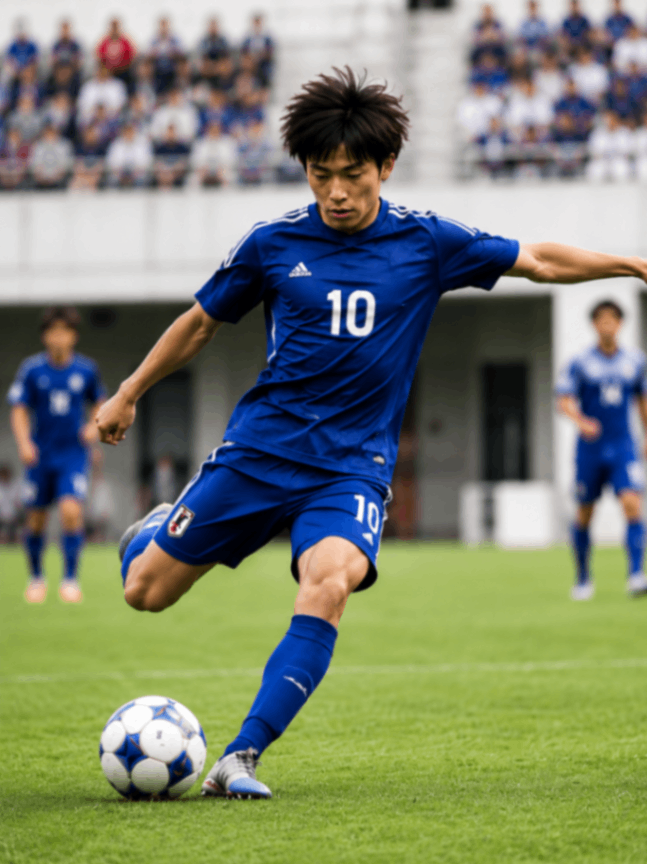 加工前のサッカー写真