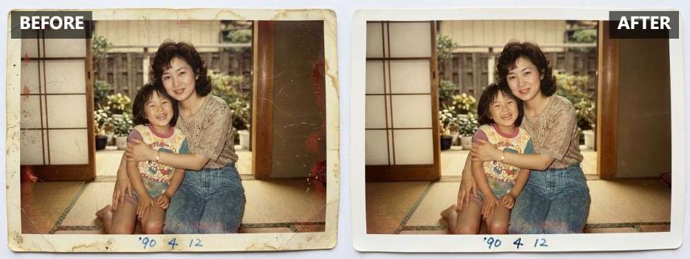 AI色復元処理イメージ